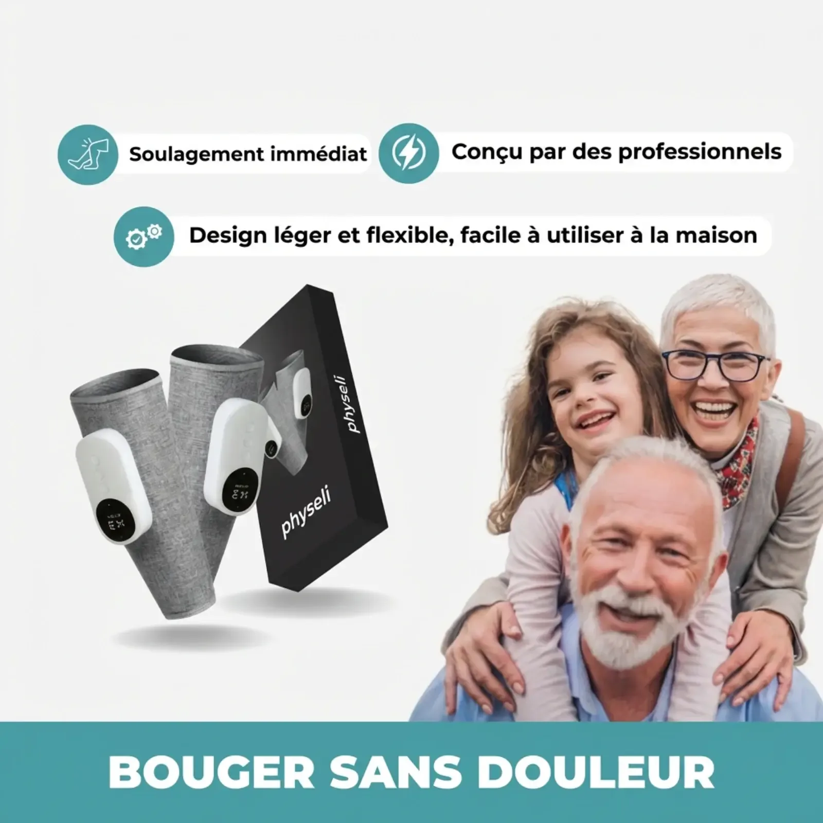 VivaRelief | Appareil de massage 3-en-1 pour jambes sans douleur