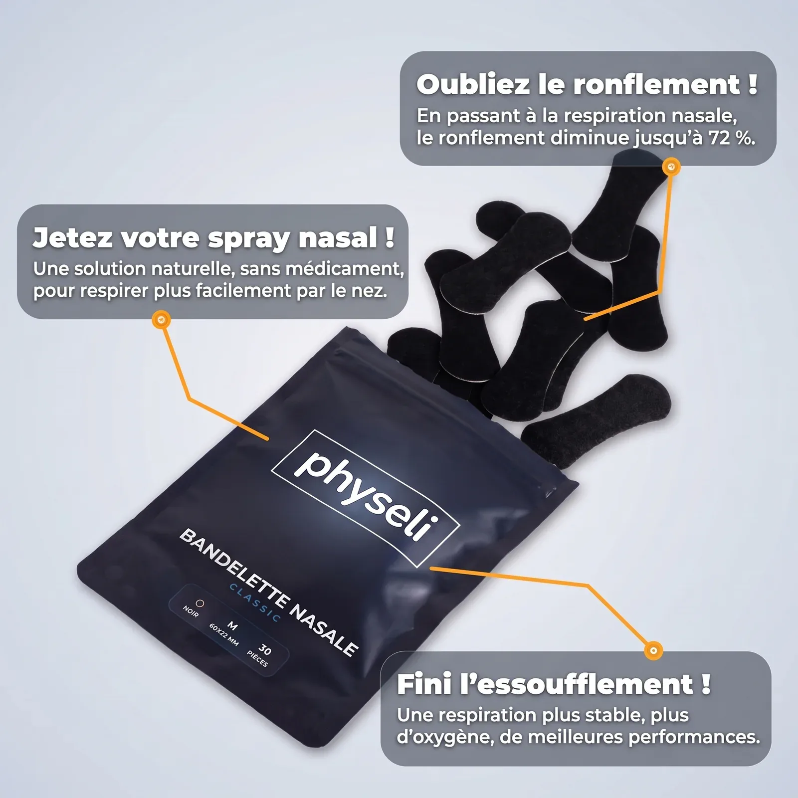 RespiFlex | Bandelettes Nasales Anti-Ronflement