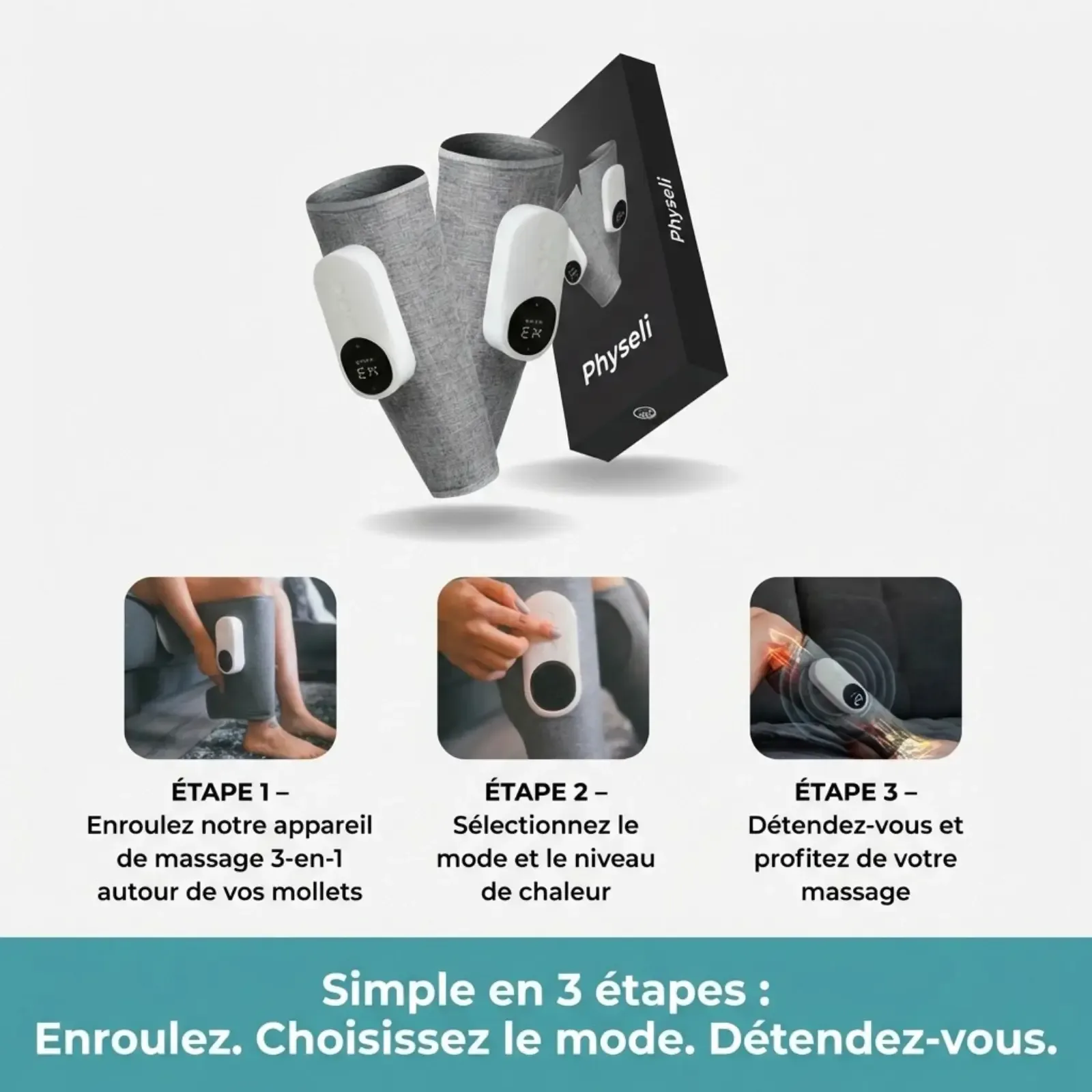 VivaRelief | Appareil de massage 3-en-1 pour jambes sans douleur