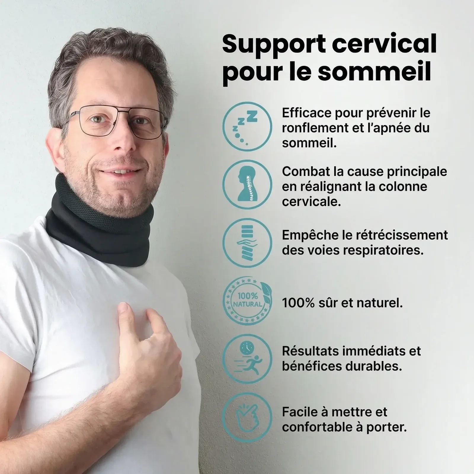 CerviSleep | Ceinture cervicale de soutien pour le sommeil