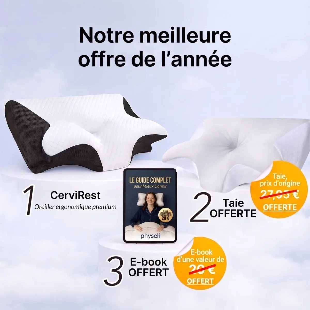 CerviRest | Oreiller Cervical Ergonomique