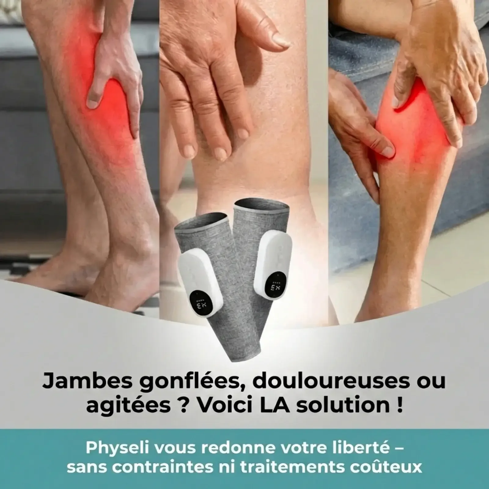 VivaRelief | Appareil de massage 3-en-1 pour jambes sans douleur
